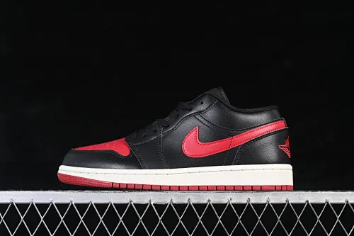 All categories Air Jordan Jordan series basketball shoes Air Jordan 1 Low Air Jordan 1 Low "Black And Red" AJ1 Joe 1 black and red low-top basketball shoes DC0774-061